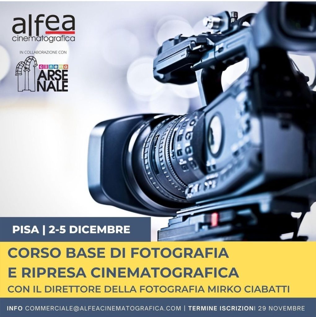 Corso base di fotografia e ripresa cinematografica a Pisa con il direttore della fotografia Mirko Ciabatti.