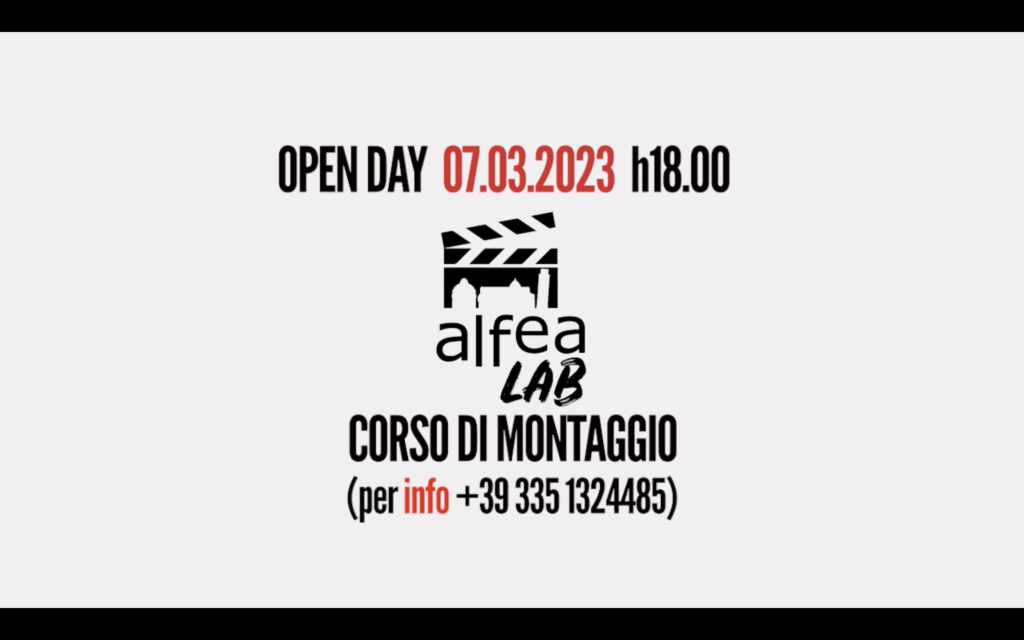 Open Day Corso di Montaggio video a Pisa il 07/03/2023 ore 18 Via San Martino, 63.
